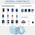 Cargador de carga rápida para iPhone 17, 16, 15, paquete de 3 cargadores USB C, cable Lightning de 6 pies y cable USB C tipo C para iPhone 17/17 Plus/17 Pro Max/Air/16/16 Plus/16 Pro Max/15 Pro/14Pro