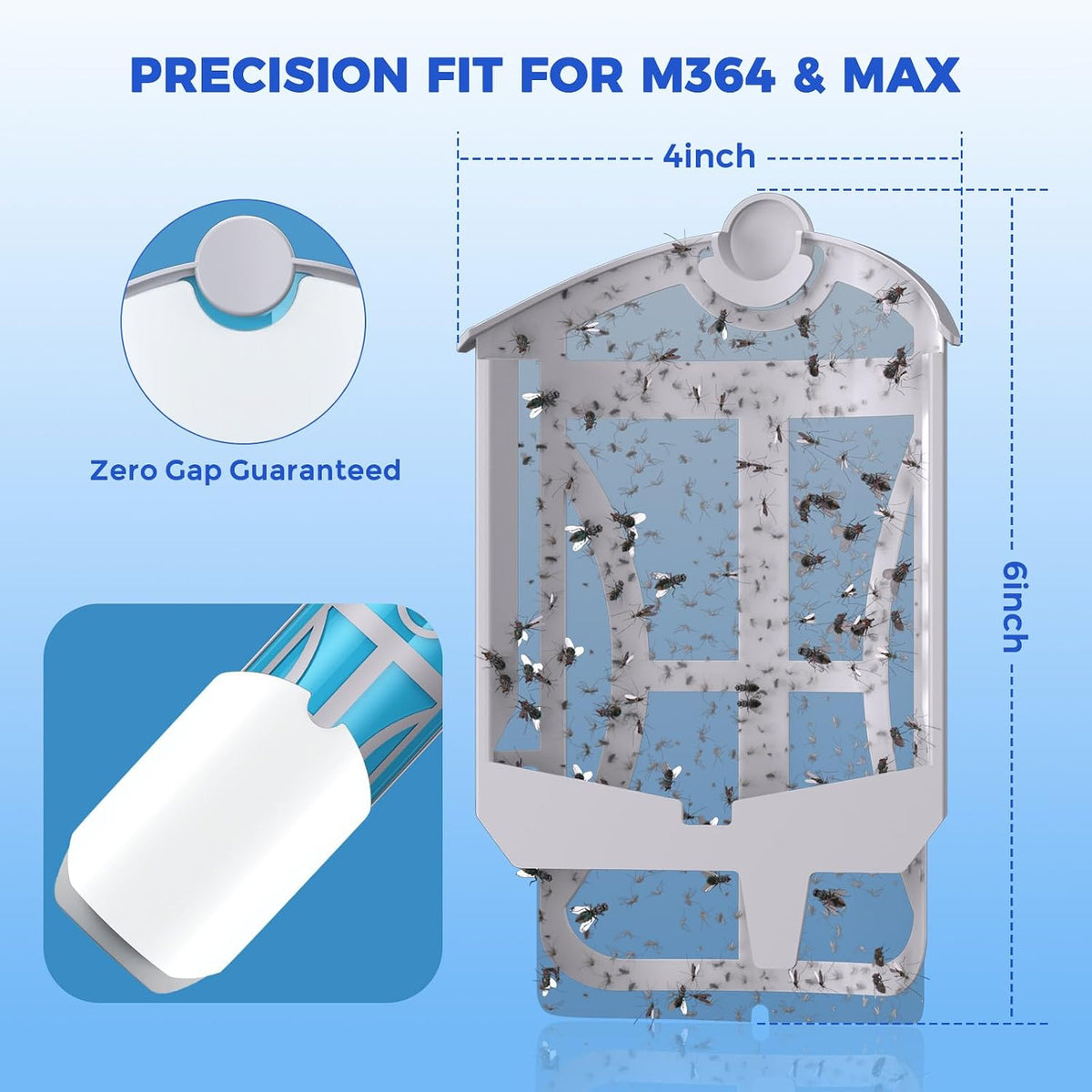 Paquete de 16 repuestos para trampas de insectos voladores, compatibles con M364 M364A y Max, fáciles de usar