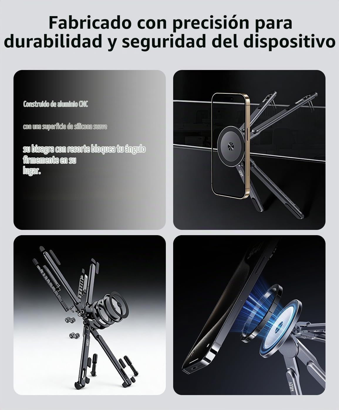 miley Soporte para computadora portátil para escritorio, 8 niveles...