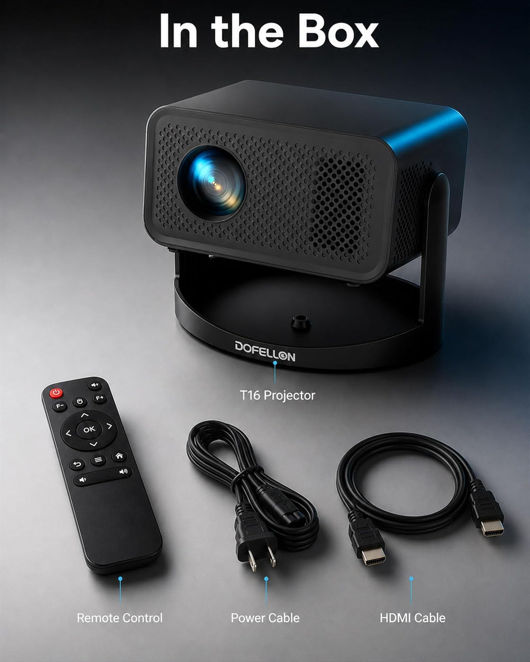 [Aplicaciones integradas y actualización 2026] Mini proyector con W...