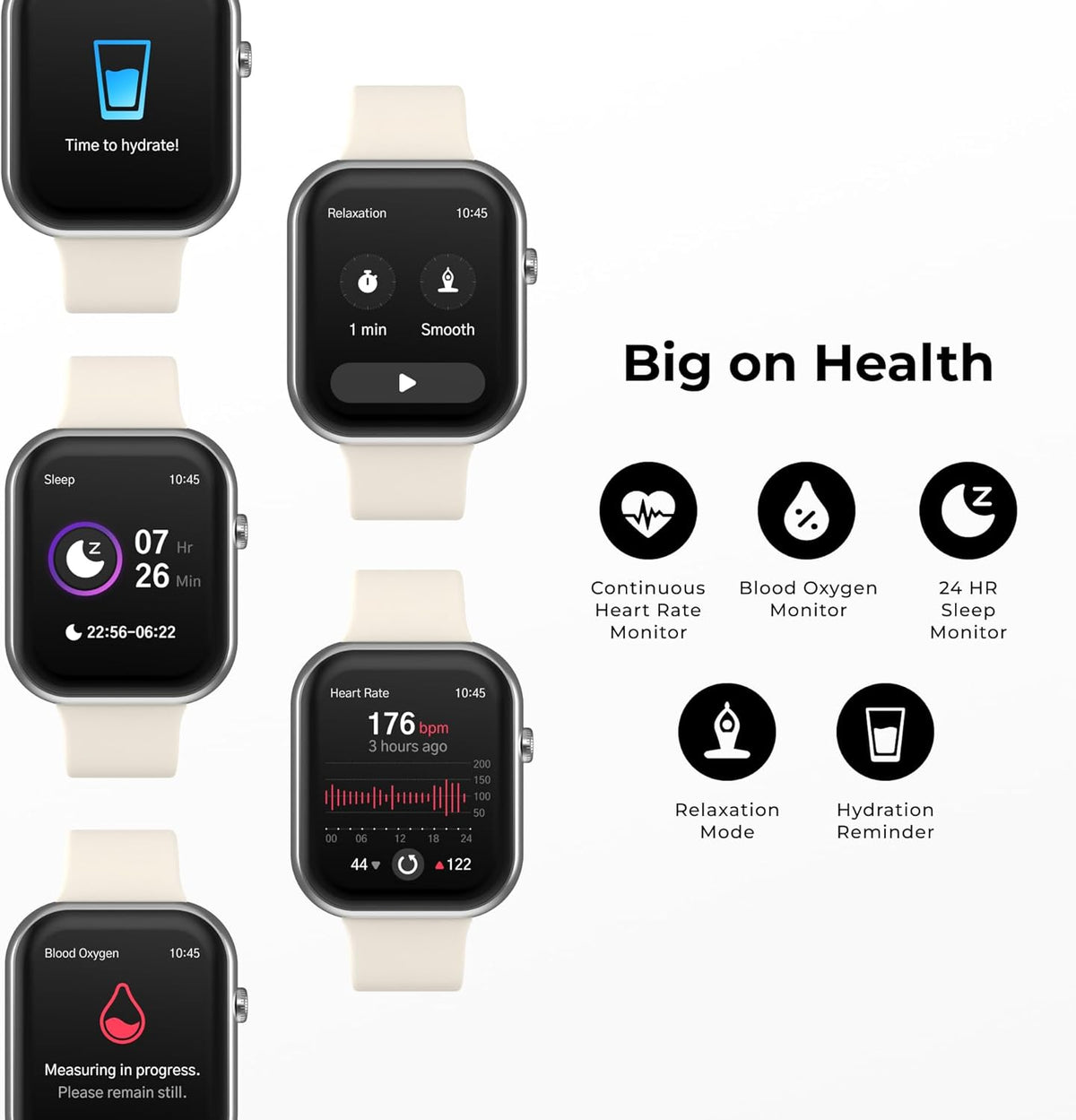 iTouch Reloj inteligente AIR 5, pantalla AMOLED de 1.85 pulgadas, llamadas Bluetooth, más de 100 modos deportivos, frecuencia cardíaca, SpO2, seguimiento del sueño y el estrés, resistente al agua, duración de la batería de 7 días, para Android y iPhone