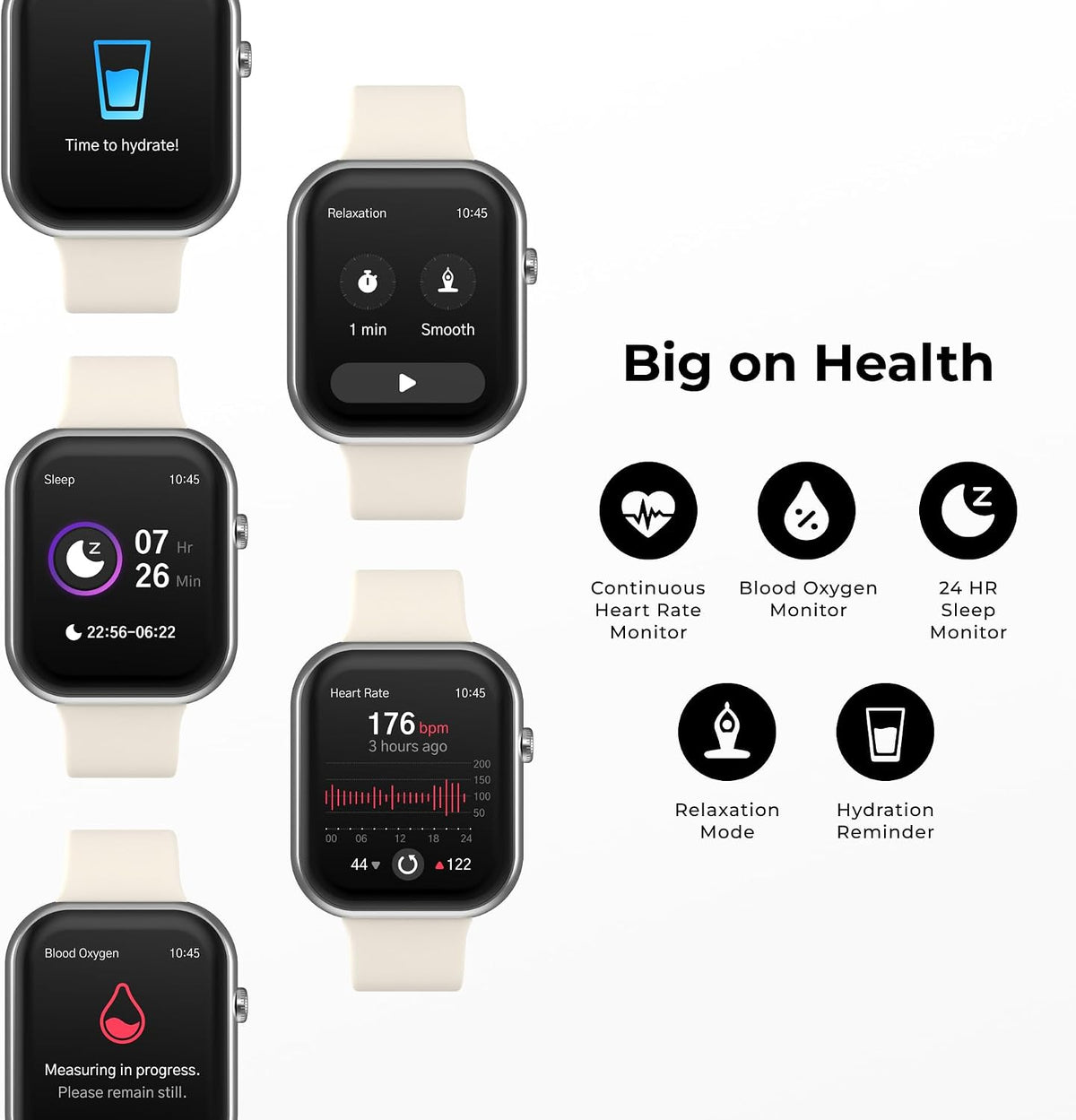 iTouch Reloj inteligente AIR 5, pantalla AMOLED de 1.85 pulgadas, llamadas Bluetooth, más de 100 modos deportivos, frecuencia cardíaca, SpO2, seguimiento del sueño y el estrés, resistente al agua, duración de la batería de 7 días, para Android y iPhone