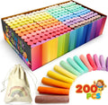 Juego de tizas para acera: 200 piezas en 20 colores Jumbo lavable tiza para