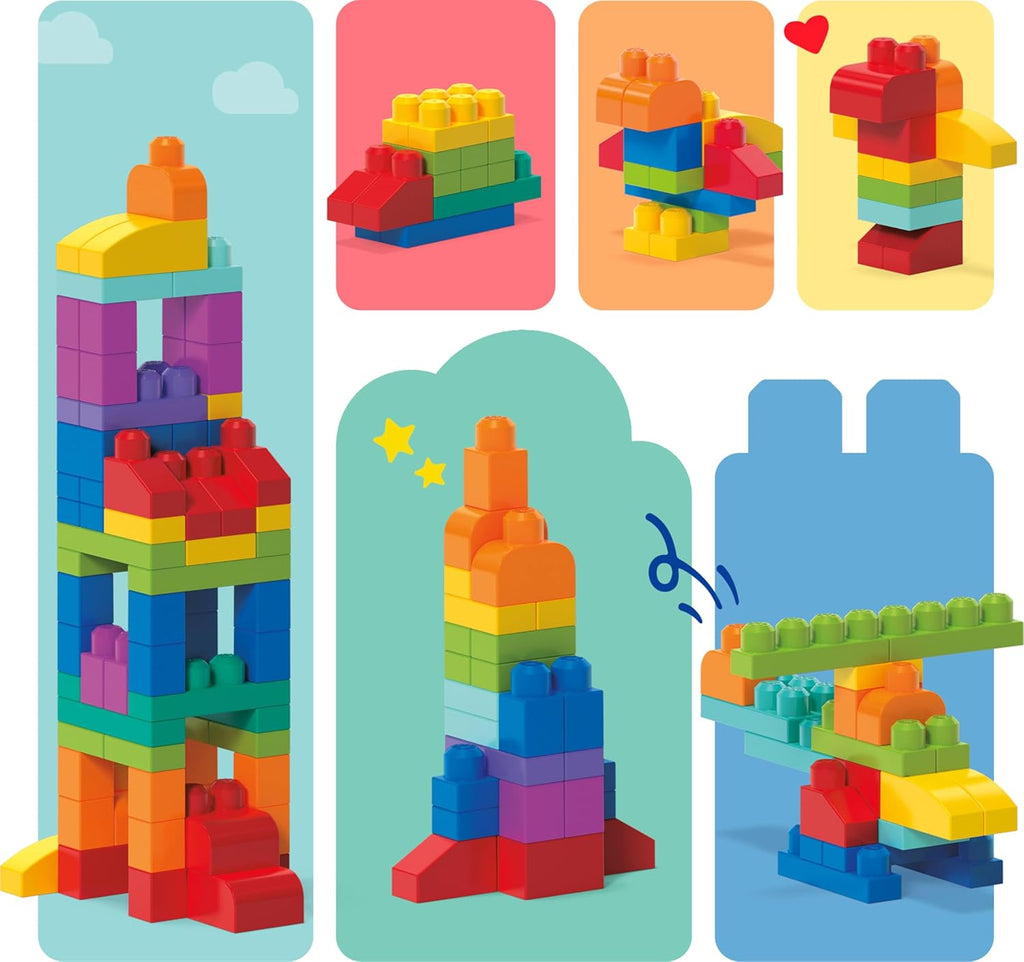 Mega Bloks First Builders - Juego de juguetes de bloques