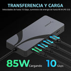 SABRENT, HB-U4HP, hub USB 4, adaptador 5V/1.5A