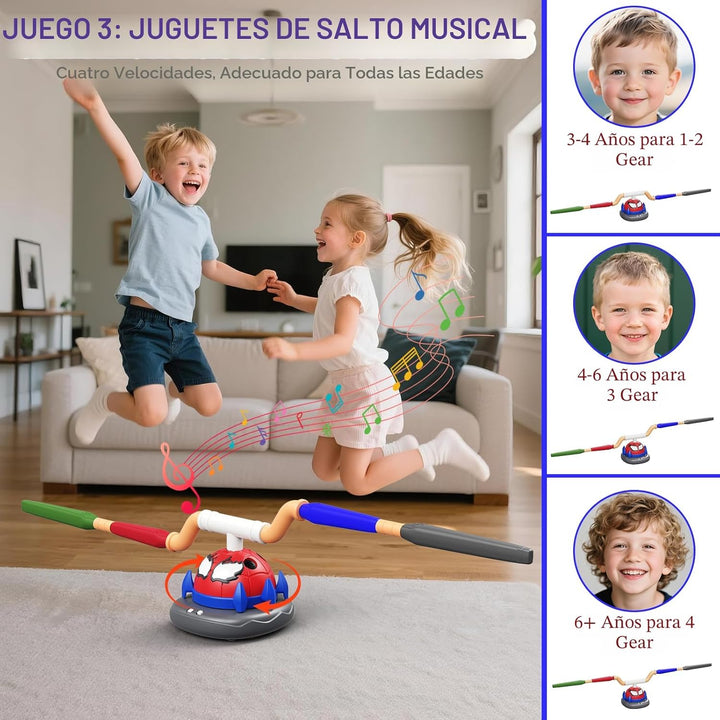 Lanzacohetes Spider 3 en 1 para Niños: 4 Cohetes Spider Geniales, J...