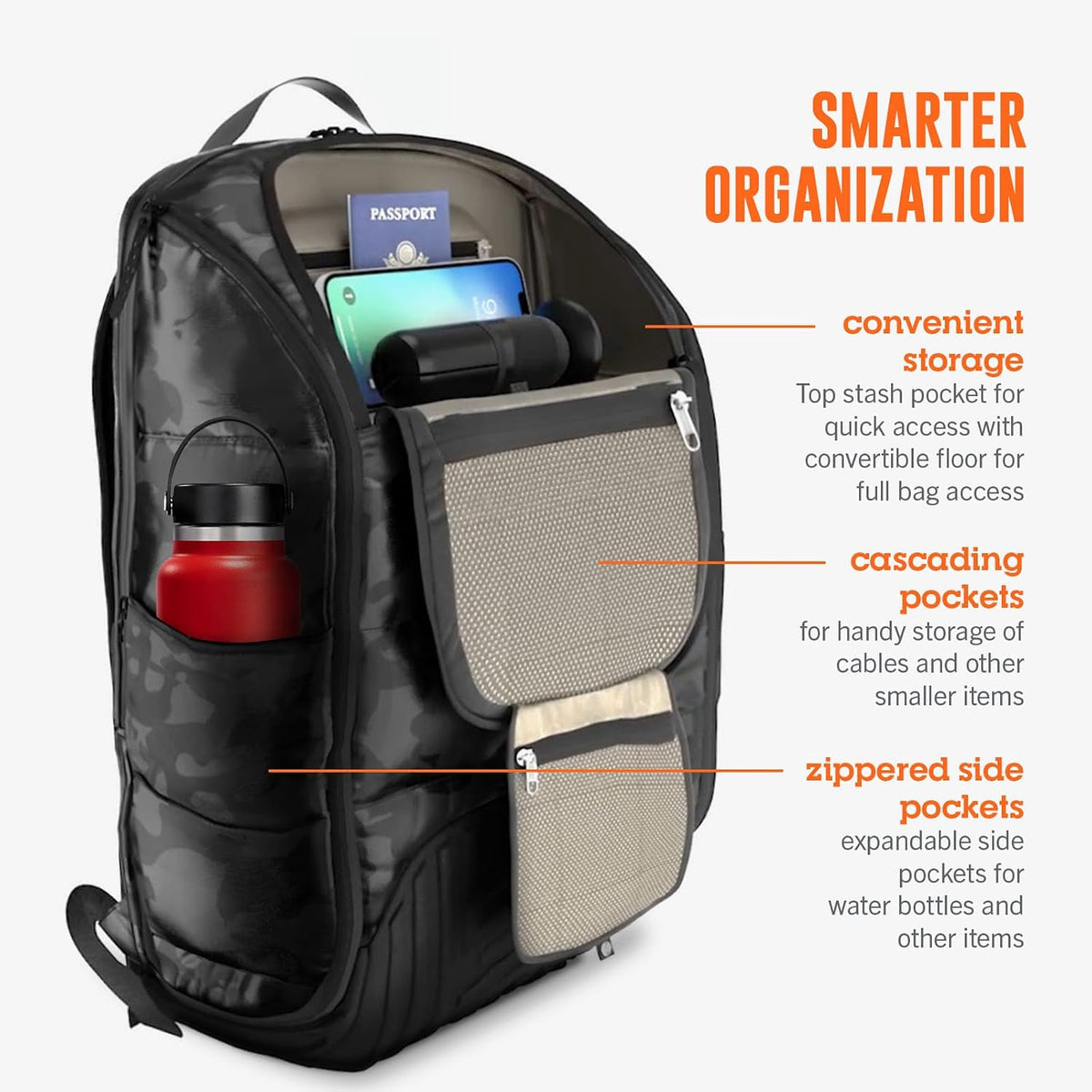 STM Dux - Mochila de 30 litros, resistente, cómoda, innovadora, versátil, elegante, mochila protectora de 360 grados para hombres y mujeres, se adapta a una laptop de hasta 17 pulgadas más una funda