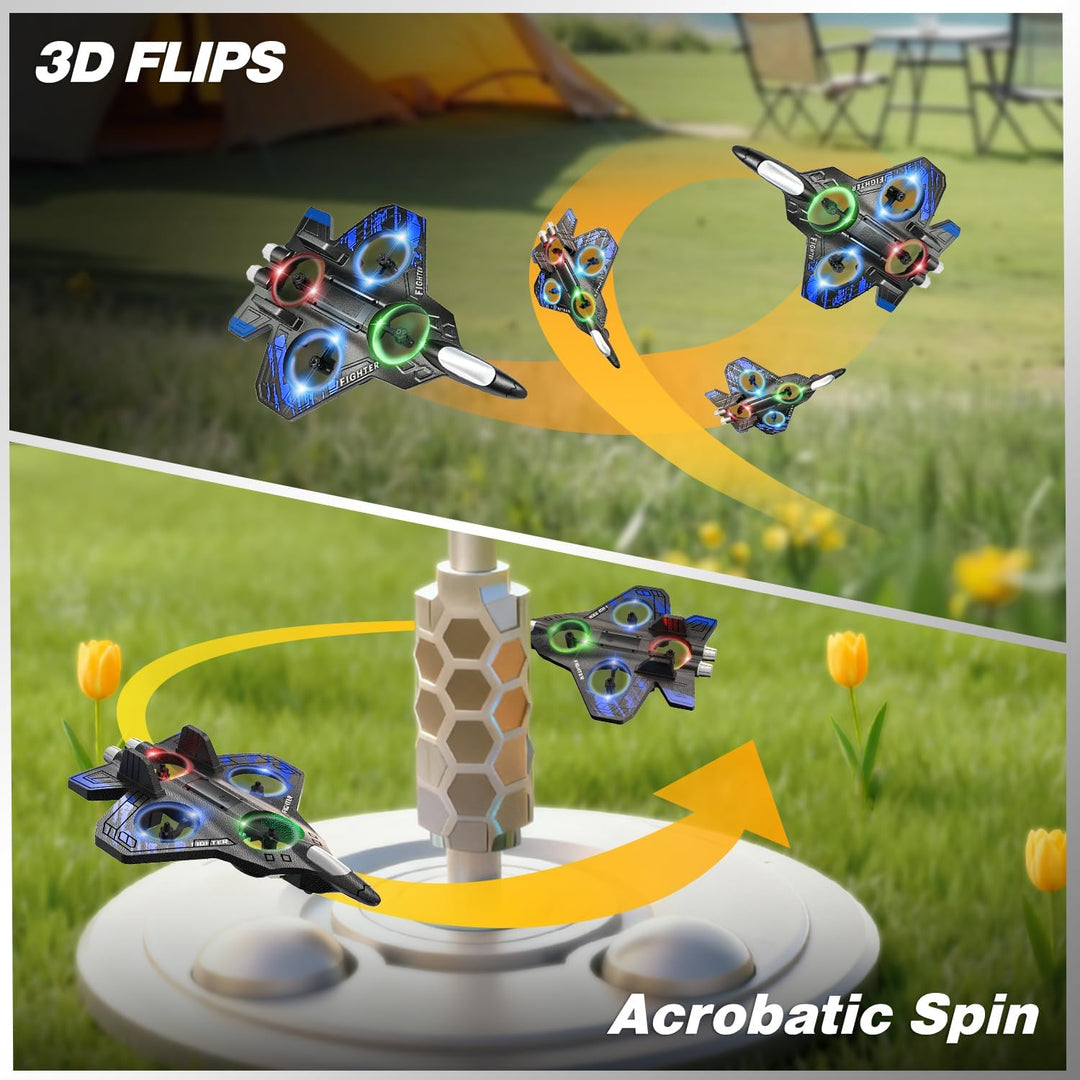 Lovovia Aviones de control remoto de espuma, aviones RC con luz, av...