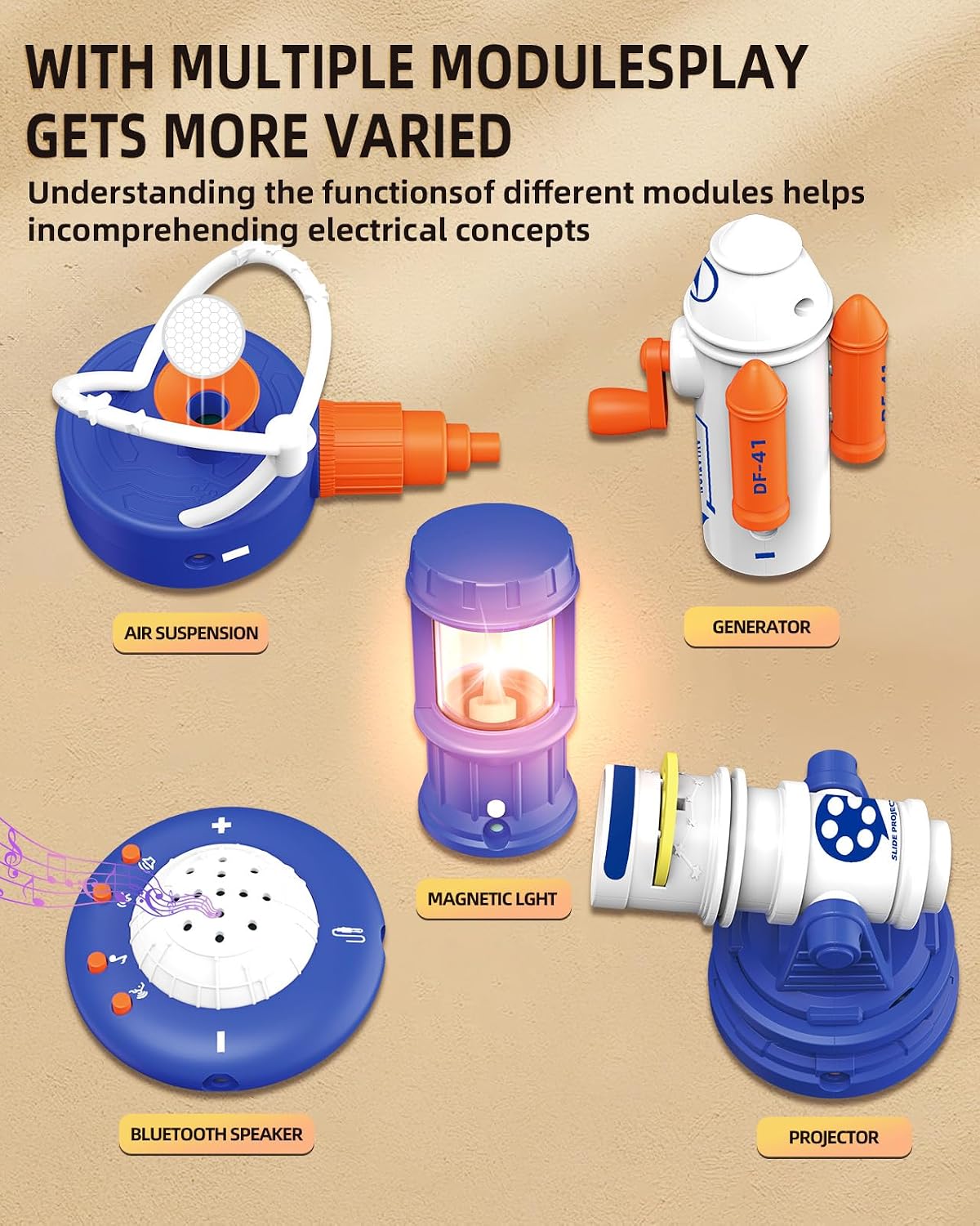 Kits de ciencia STEM para niños, kit de exploración de electrónica, 66 piezas de circuito de bricolaje, más de 1200 proyectos, juguetes educativos STEM regalos para niños y niñas de 3 4 5 6 7 8 9 10 11 12, manual de proyecto de color (idioma español no