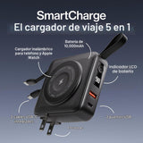Statik SmartCharge (Gen 2) - Cargador de viaje 5 en 1, enchufe de p...