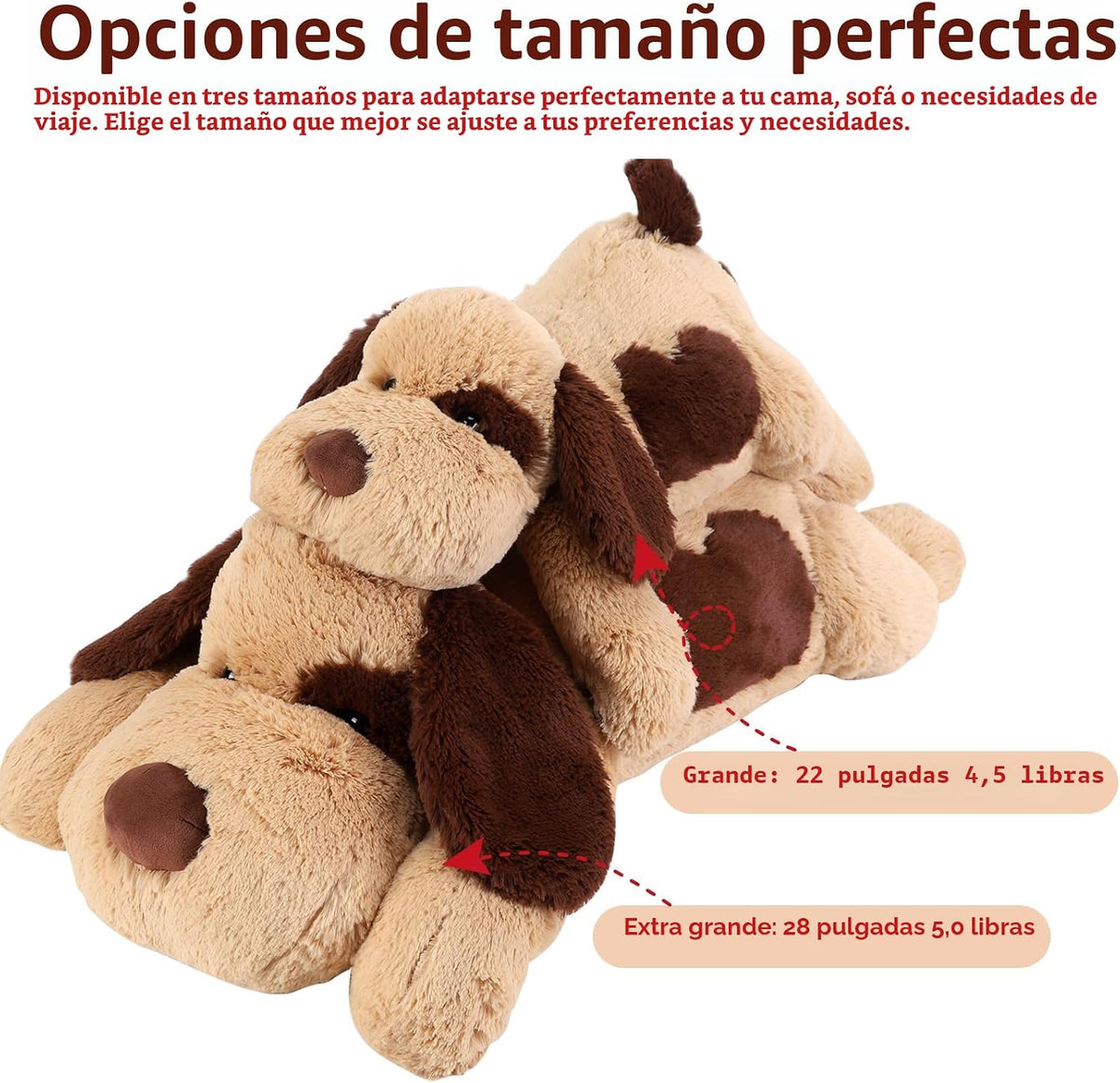 meowtastic Peluche con Peso para Perro, Almohada Plush para Niños