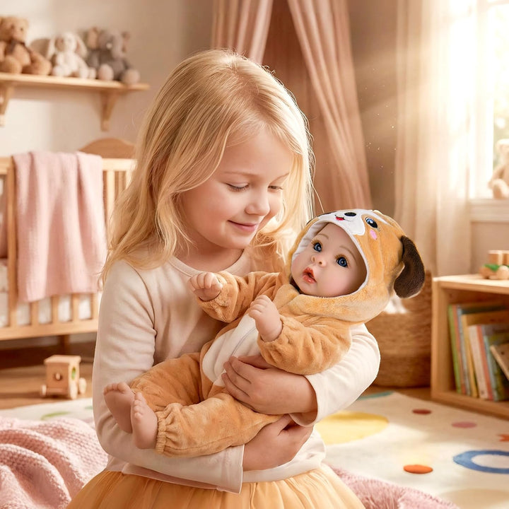 Aori Muñecas de bebé realistas, juego de muñecas realistas de 17 pu...
