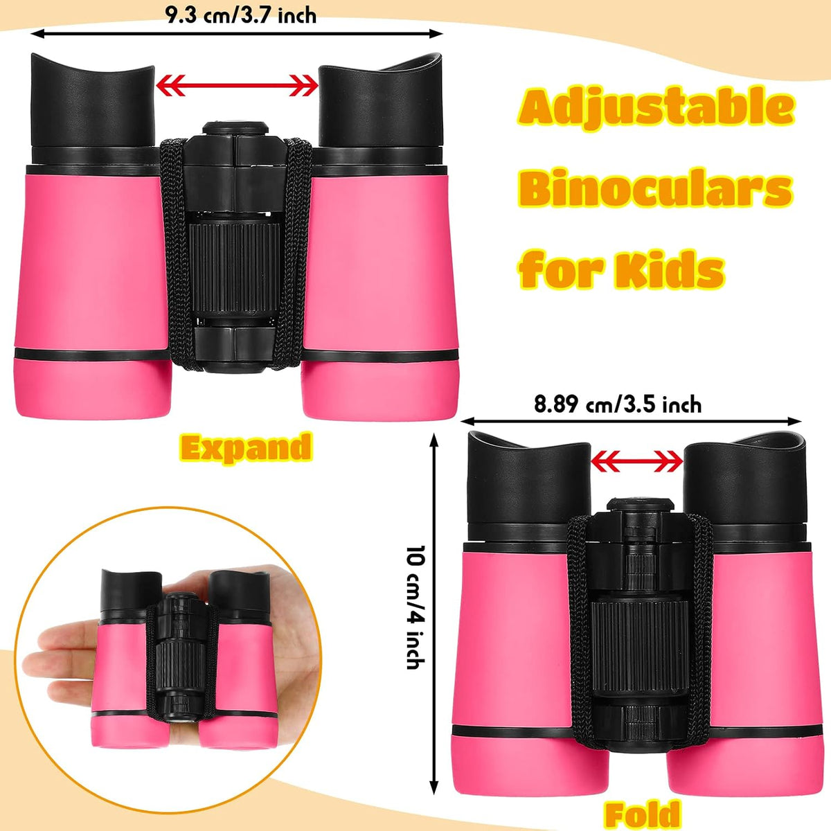 Yunsailing - Binoculares de 6 piezas para niños de 3 a 12 años