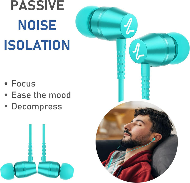 LUDOS OMNITONE Auriculares con cable in-ear, 5 años de garantía, au...
