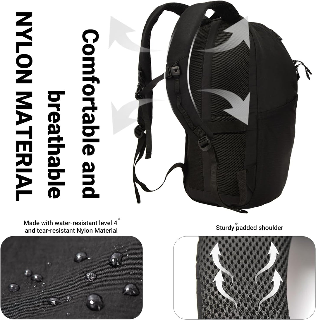 onedayHI Mochila de senderismo ultraligera y ligera de 20 L, pequeñ...