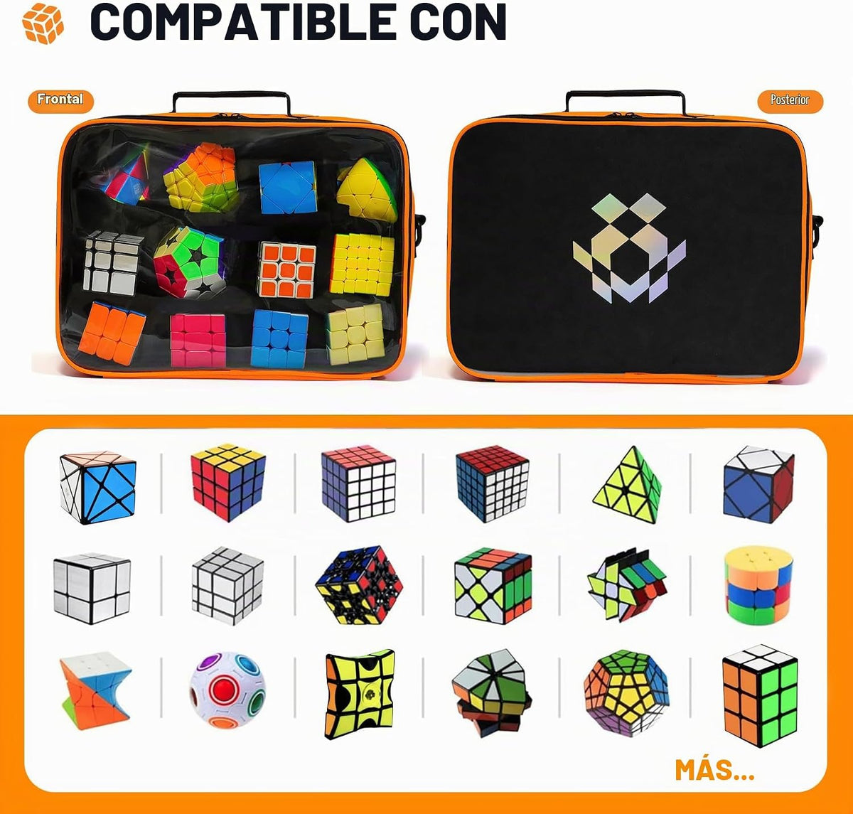 Speed Rubix Cube - Estuche de transporte transparente