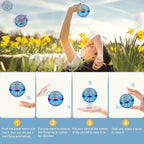 Bola de orbe voladora, mini dron controlado a mano para niños, bola de mosca de boomerang de luz RGB, juguetes espaciales portátiles recargables por USB, juguetes espaciales portátiles recargables por