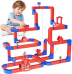 157Pcs Juego de Trenes Eléctricos, Juguetes de Riel STEM para Niños de 3, 4, 5, 6, 7 y 8 años