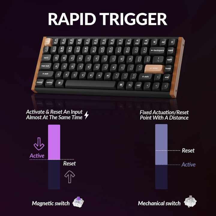 Keychron K2 HE Rapid Trigger Teclado mecánico inalámbrico personali...
