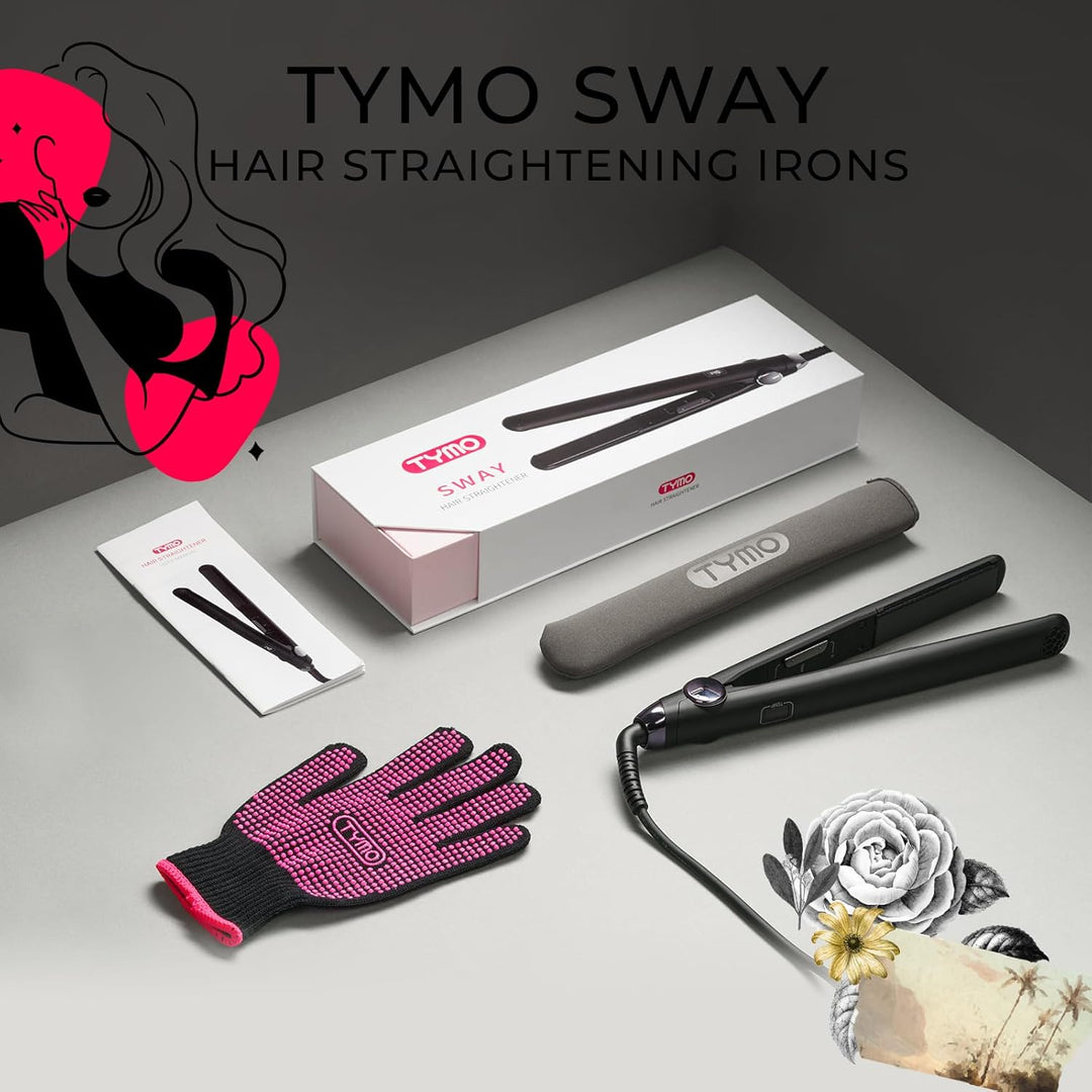 TYMO SWAY Plancha de pelo con calentamiento rápido de 10s, plancha...