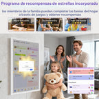 Calendario digital inteligente de 27 pulgadas, gráfico de tareas familiares