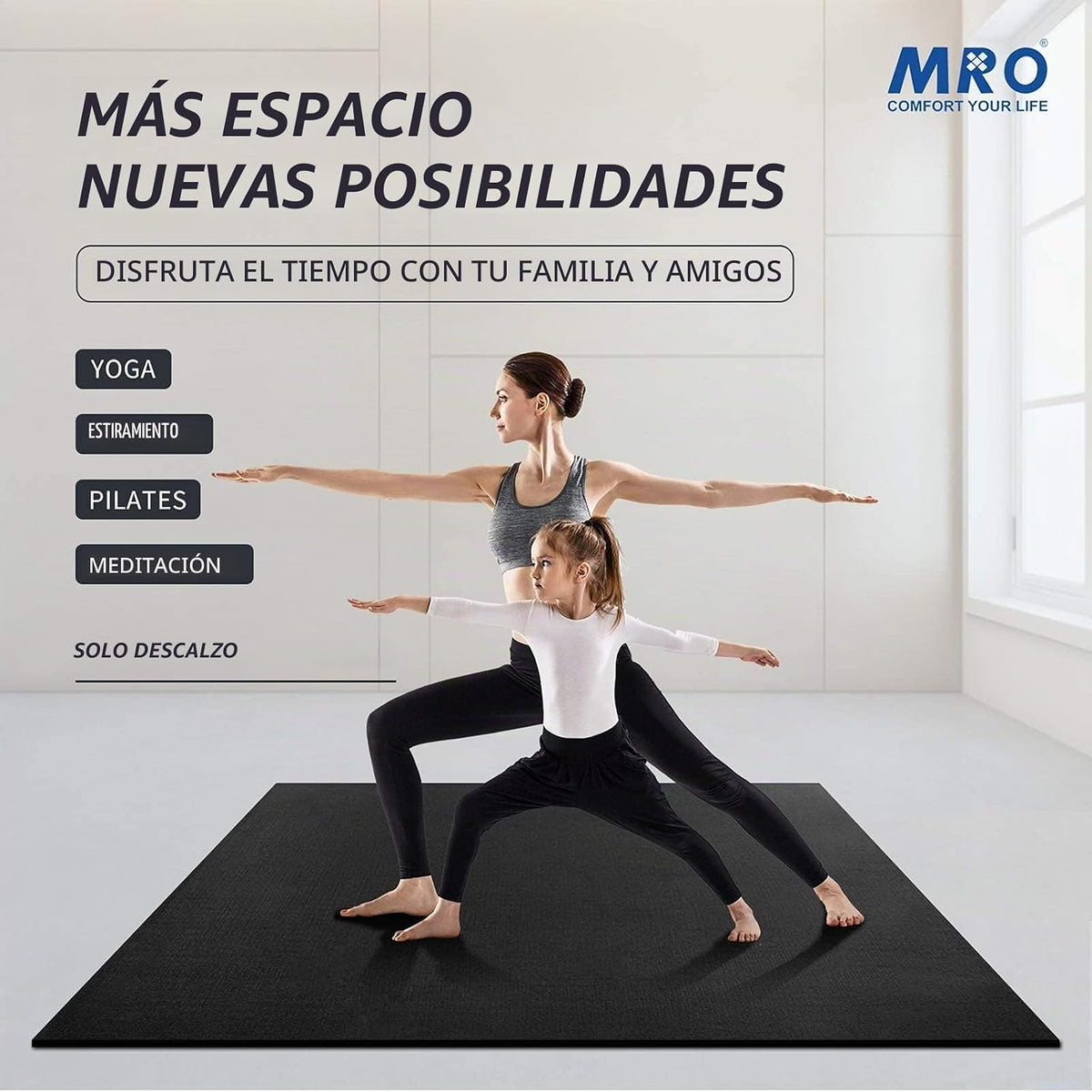Extra Large Yoga Mat, 12'x6'/9'x6'/7'x5'/6'x4' (9MM)