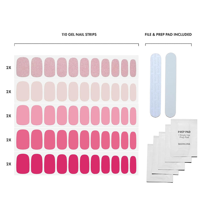 Dashing Diva - Kit de tiras de uñas de gel brillantes 5 en 1 - Lo m...