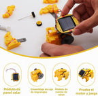 Kit de construcción de robot solar 6 en 1 para niños de 8 a 13 años, juguetes robóticos educativos para niños, kits de ciencia, juguetes STEM, regalos de cumpleaños para niños y niñas de 8, 9, 10, 11, 12 años (amarillo)
