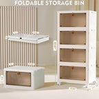 4 Tier Plastic Storage Bins con Lid 23QT, Stackable Storage Bins