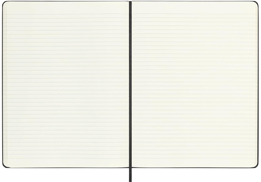 Moleskine Cuaderno Clásico, Tapa Dura, XL (7.5" x 9.5") Rayado/Con Líneas, Negro, 192 Páginas