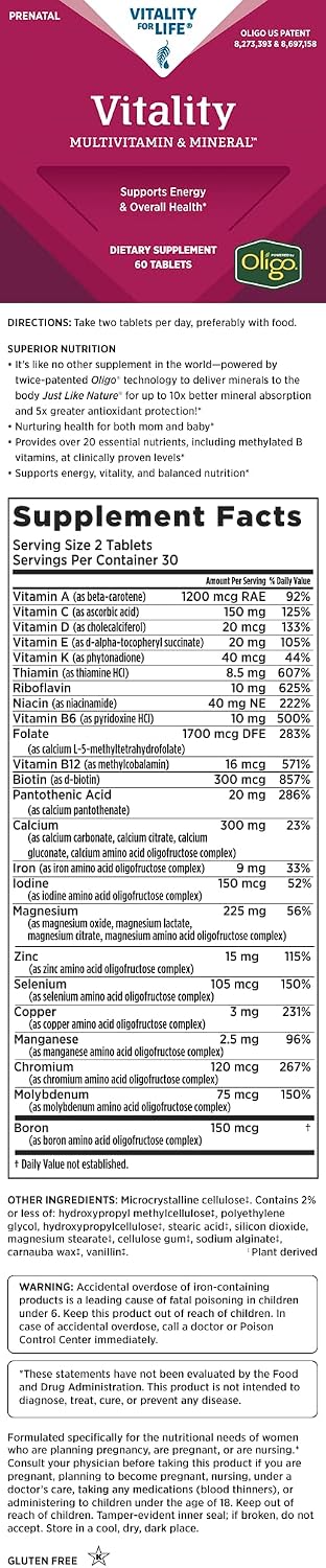 Melaleuca Suplemento multivitamínico y mineral para prenatal (mujer...
