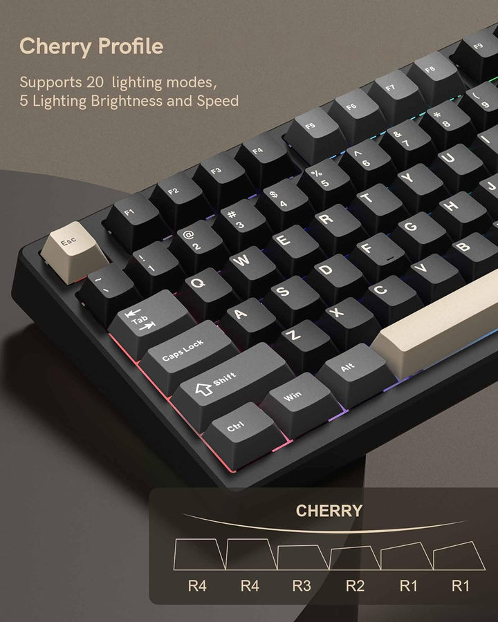 Keymatic Teclado mecánico inalámbrico M98 con pantalla y perilla, 9...