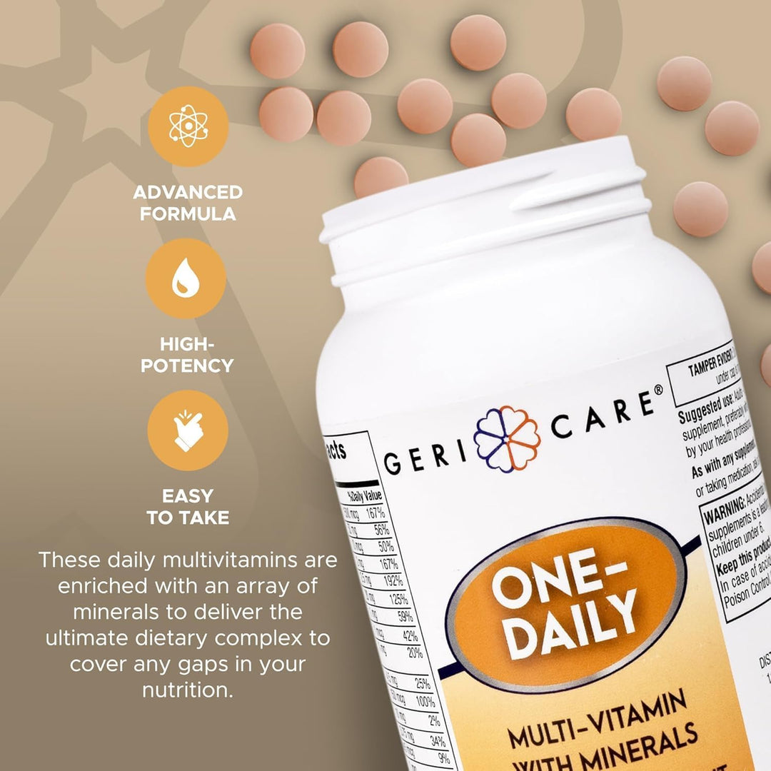 GeriCare Multivitamínicos diarios con minerales para hombres y muje...