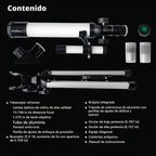 El Telescopio Thames & Kosmos Herramienta Esencial STEM | Telescopio Refractor para Niños con 100x de Magnificación y Brújula Integrada | Dispositivo Científico Clásico para Observaciones Astronómicas