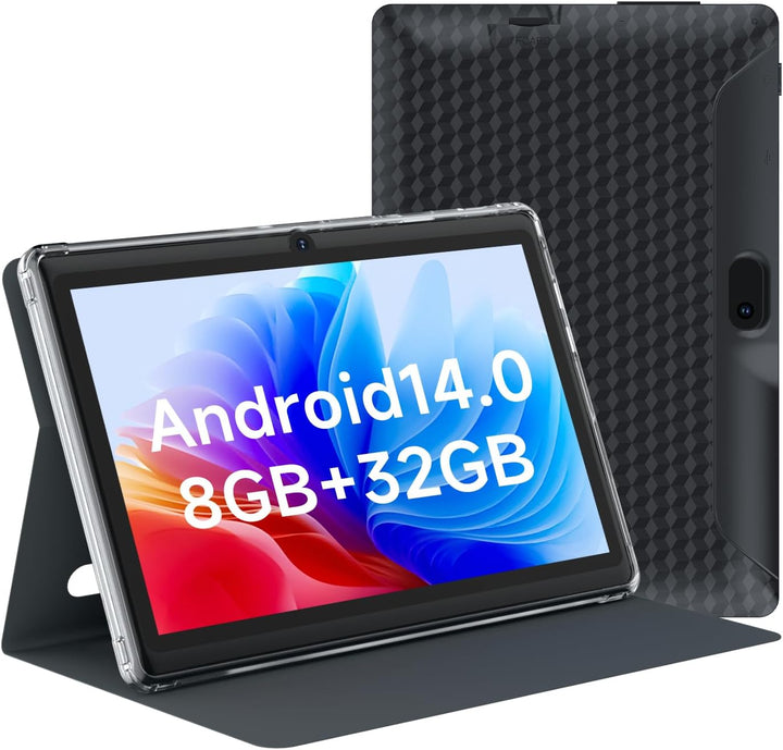HOTTABLET Tablet Android 14.0 de 7 pulgadas con funda protectora, 8...