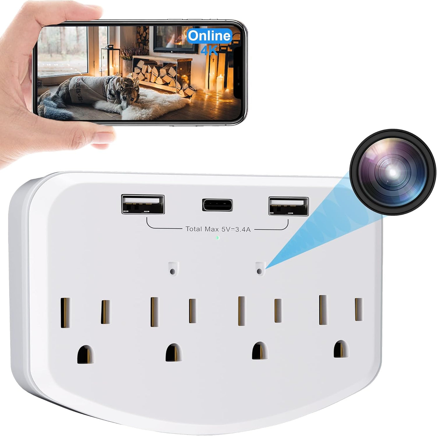 Kestanlora Cámaras ocultas inalámbricas 1080P Mini pequeño