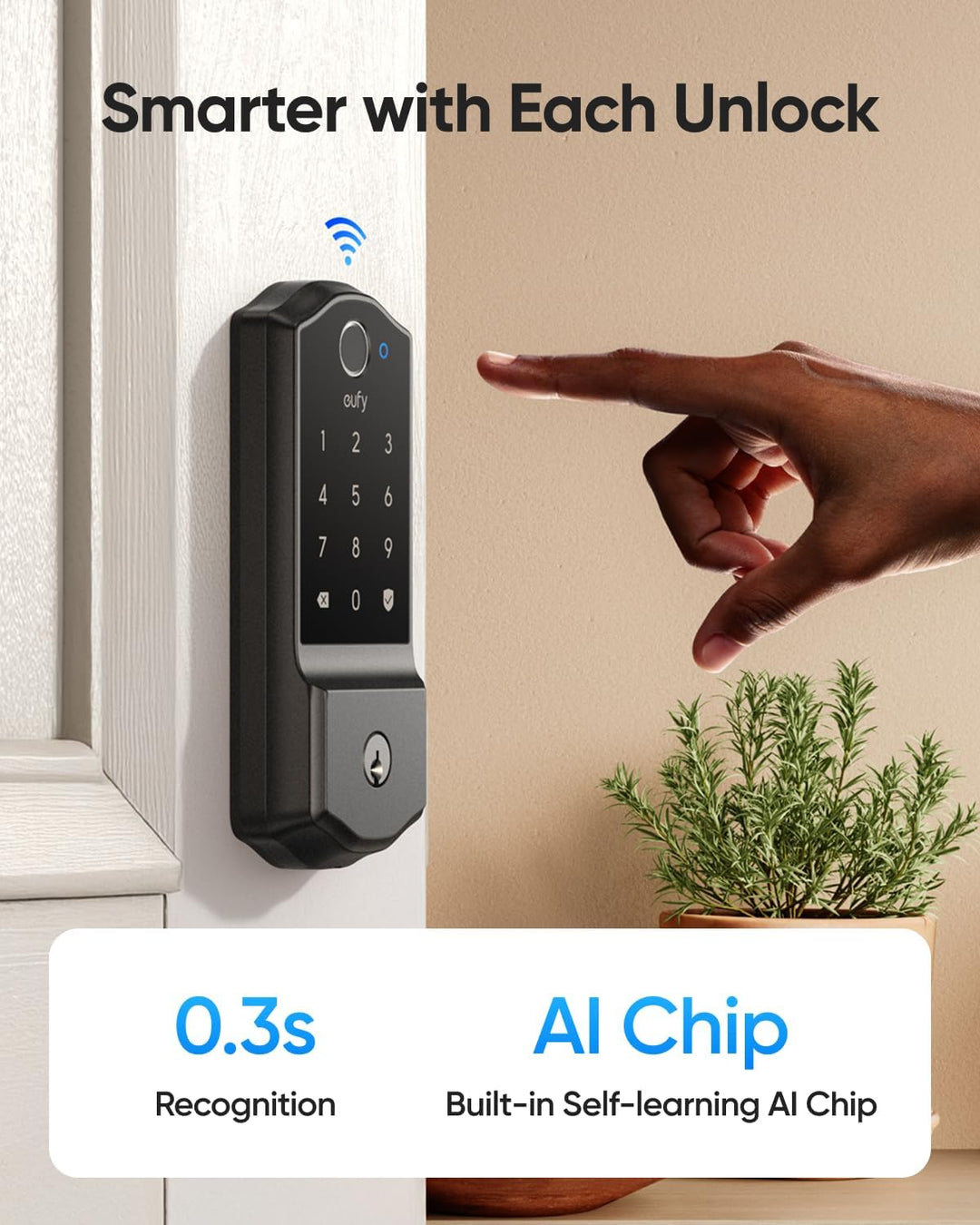 eufy Security Smart Lock C220, cerradura inteligente de puerta sin...