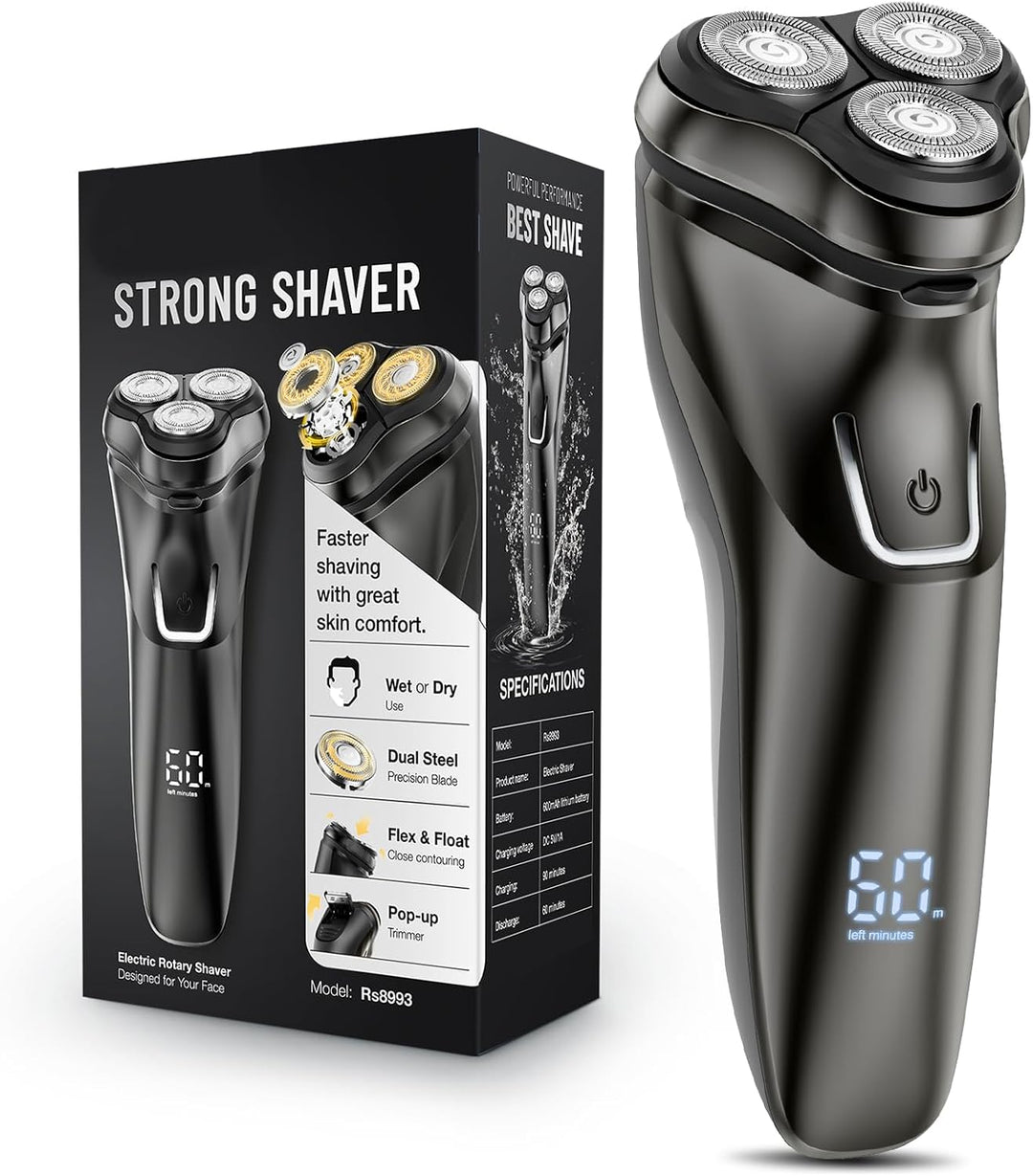 Maquinilla de afeitar eléctrica para hombres inalámbrica: afeitador...