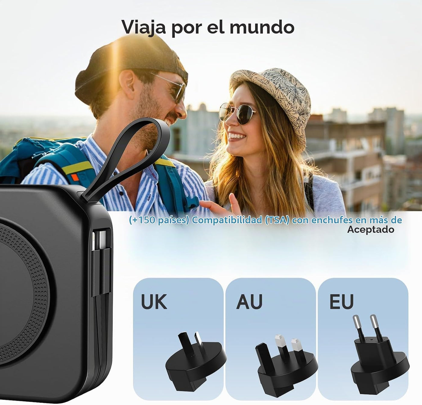 Powerpack Universal 5 en 1 Banco de Energía de Viaje - para Paquete...