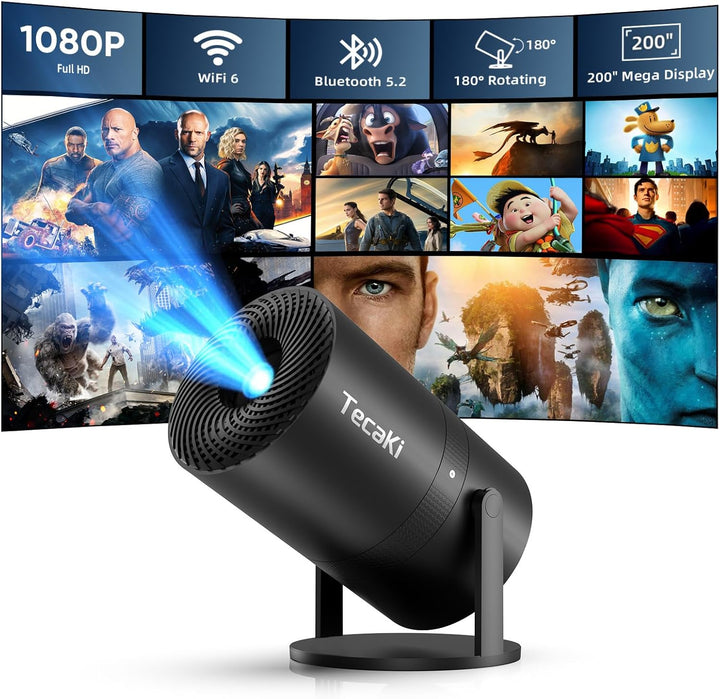 Mini proyector portátil con WiFi y Bluetooth, compatible con proyec...