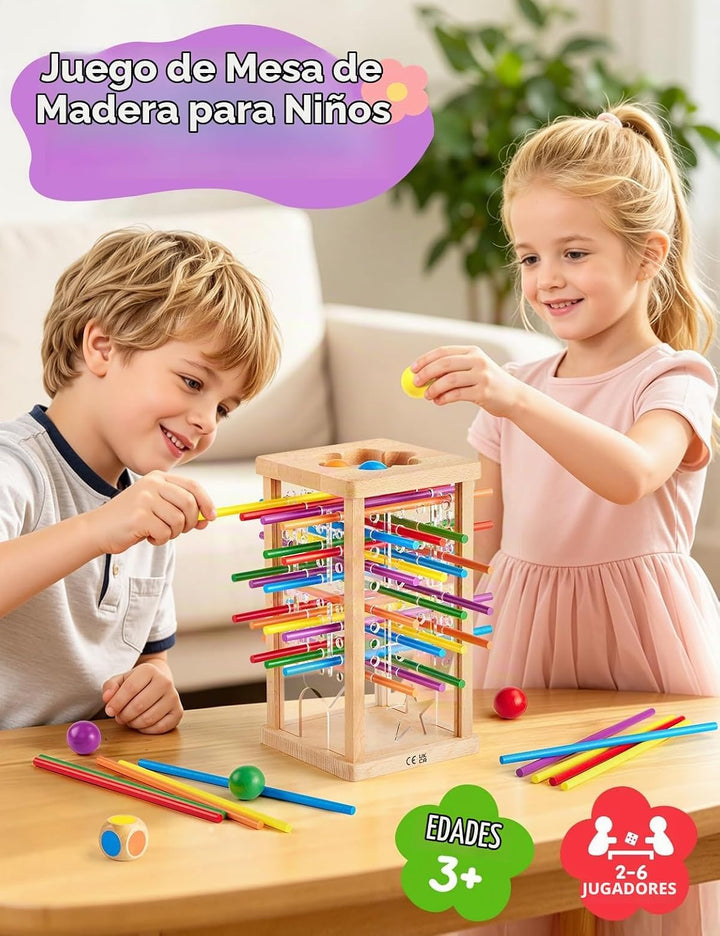 Montessori - Juego de mesa de madera para niños de 4 a 6 años, educ...