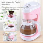 Juguetes de electrodomésticos de cocina, juego de accesorios de cocina para niños, juguetes de cocina de simulación para niños de 4 a 8 años, cafetera, mezcladora, tostador con luces y sonidos