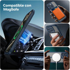 ImpactStrong Protector Magnético Diseñado para Funda iPhone 15 Pro Max [Protección de Cámara] [Probado contra Caídas de Grado Militar] [Compatible con MagSafe] Funda de Teléfono Delgada Translúcida