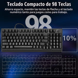 HUO JI Teclado mecánico para juegos con cable, 17 modos retroilumin...