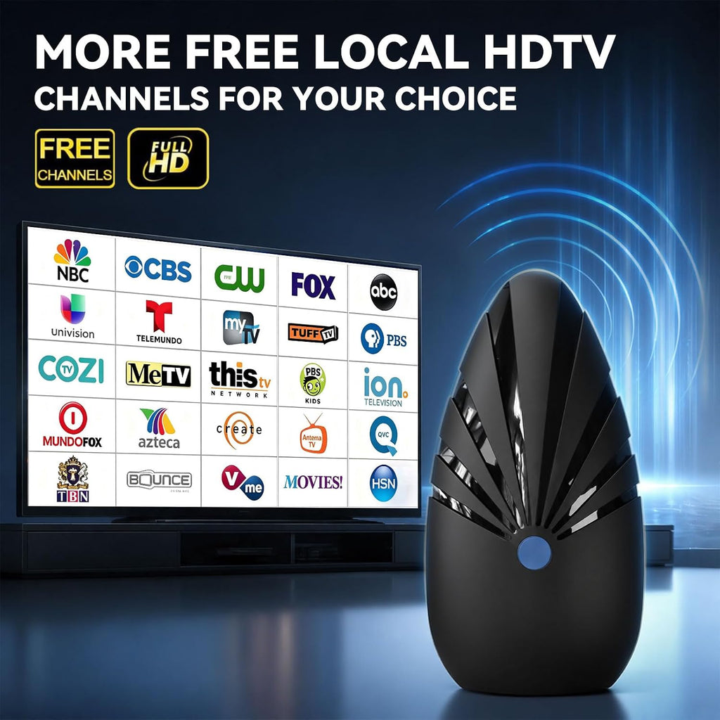 Antena interior, utilizada para la televisión inteligente, recibiendo