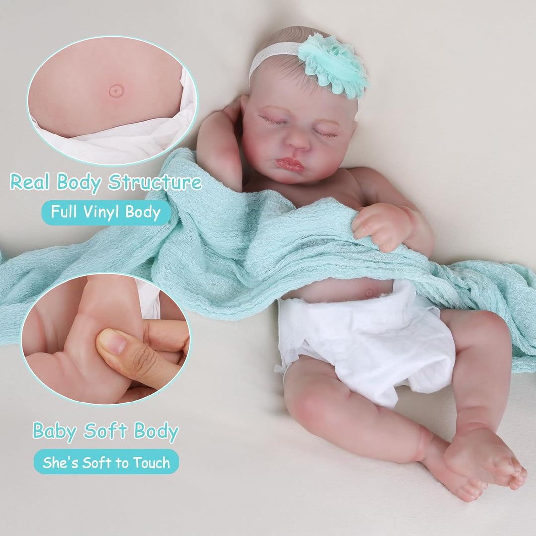 WOOROY Muñecas de bebé reborn realistas niña - 20 Pulgadas Muñeca r...
