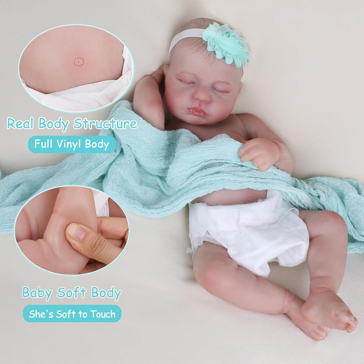 WOOROY Muñecas de bebé reborn realistas niña - 20 Pulgadas Muñeca r...
