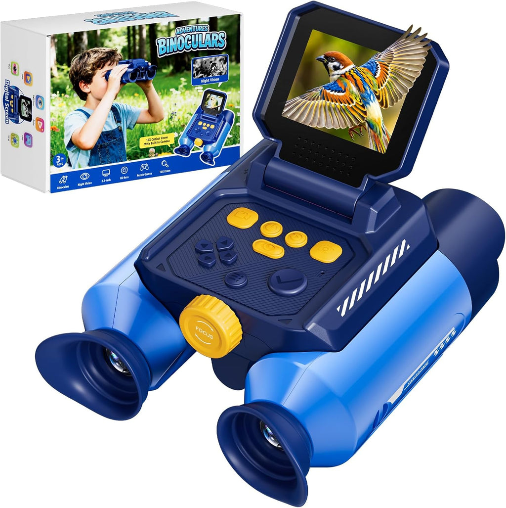 Binoculares para niños con visión nocturna - Telescopio de cámara digital