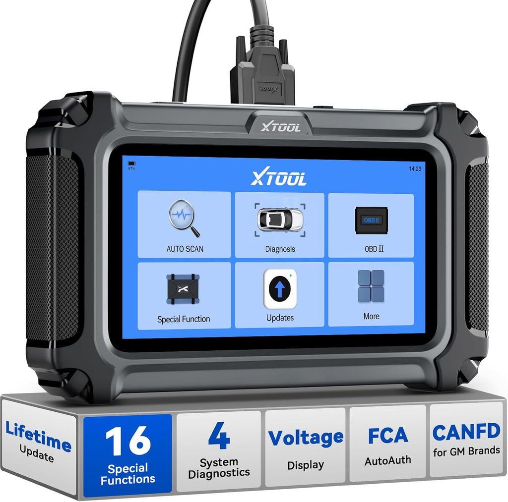 XTOOL Escáner D5S OBD2, 16 reinicios, herramienta de escaneo de transmisión