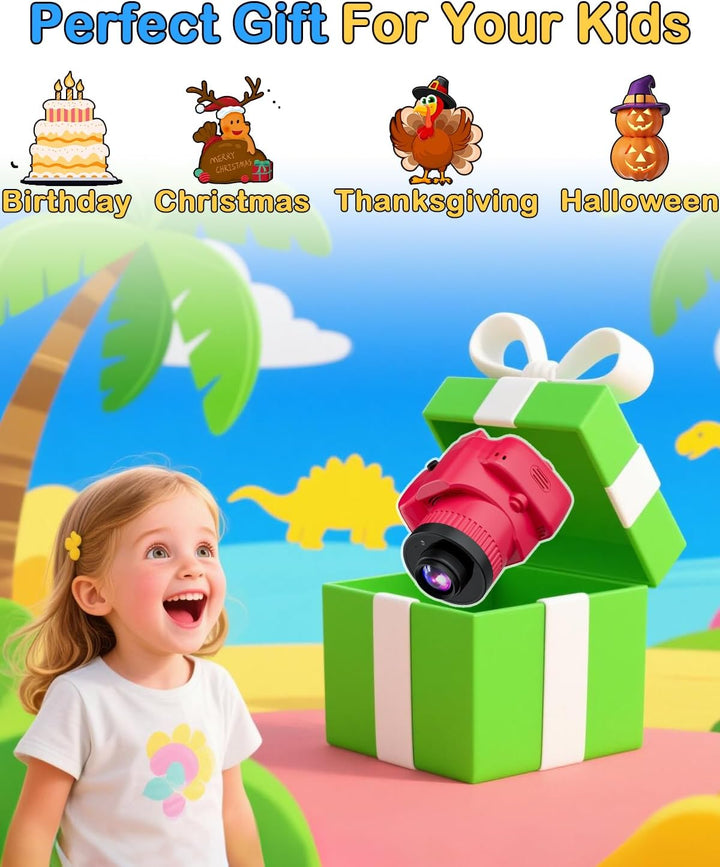 Cámara infantil con proyector: Foto HD de 2MP y proyección creativa...